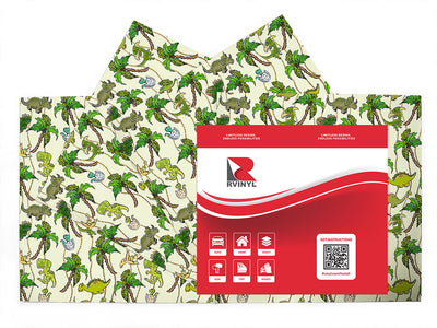 prehistoric party dinosaur Craft Vinyl Sheet Pack