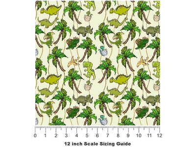 Prehistoric Party Dinosaur Vinyl Film Pattern Size 12 inch Scale~Rwraps Prehistoric Party Dinosaur Sizing Chart~2