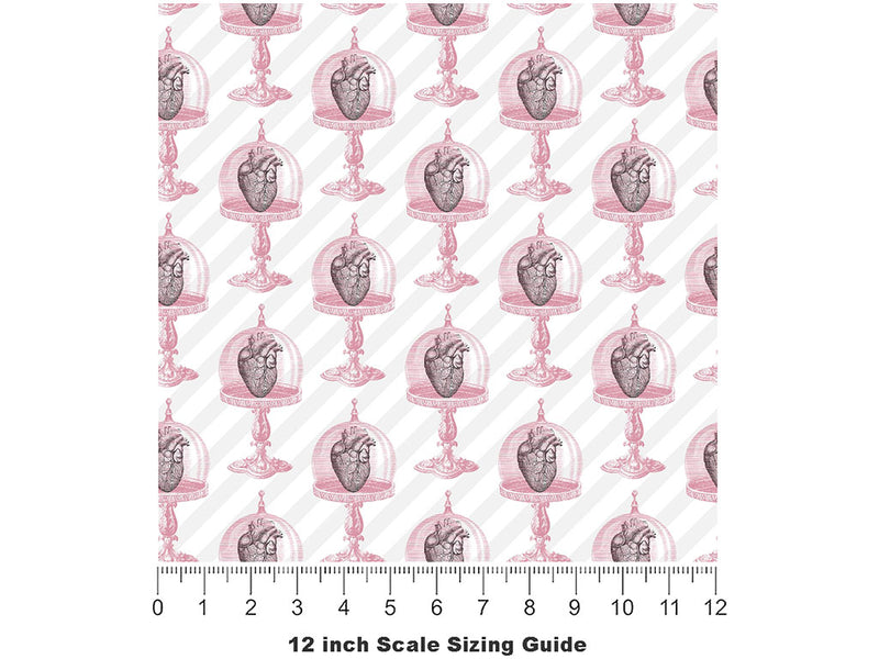 Preserved Hearts Gothic Vinyl Film Pattern Size 12 inch Scale~Rwraps Preserved Hearts Gothic Sizing Chart~2