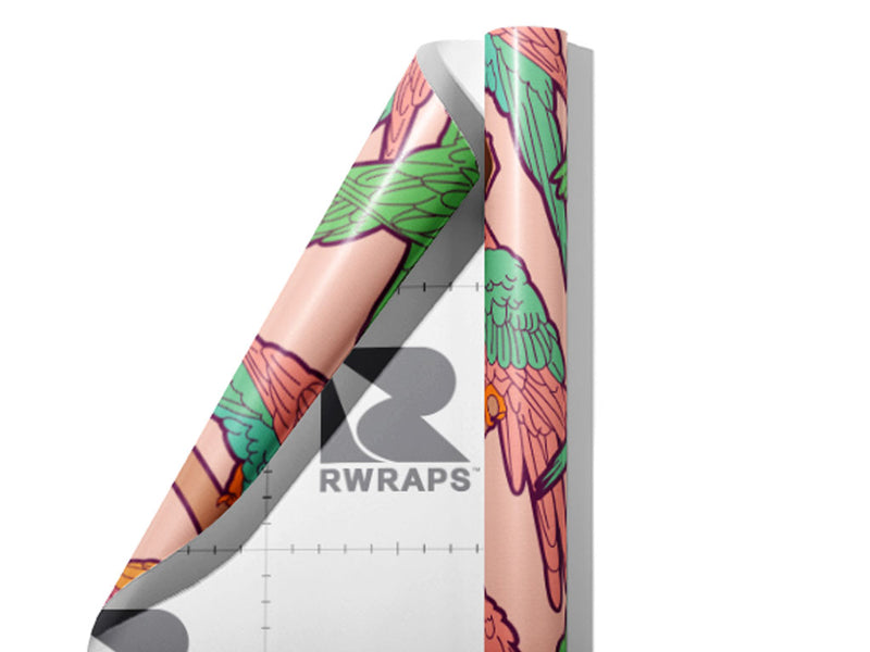 Pretty Bird Birds Wrap Film Sheets~Rwraps Series 914 Pretty Bird Birds Scrolled Sheet~3