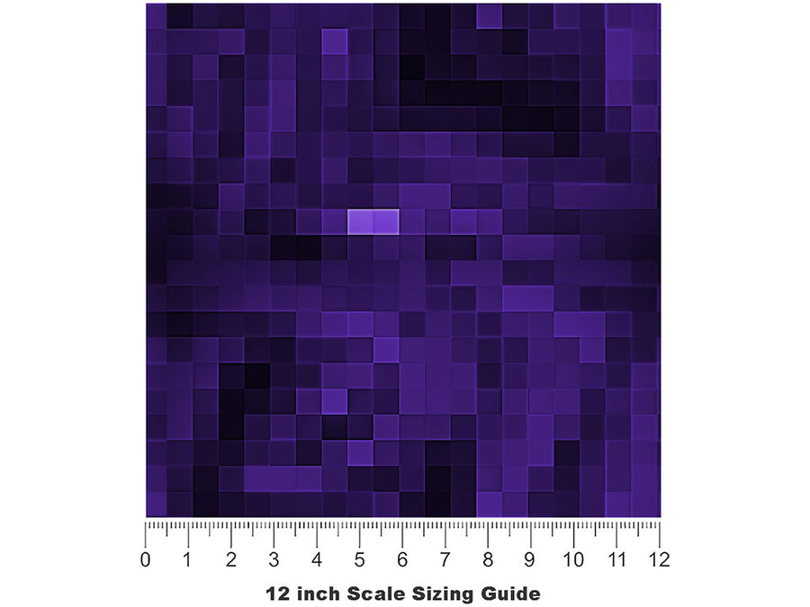 Pretty Picotee Pixel Vinyl Film Pattern Size 12 inch Scale~Rwraps Pretty Picotee Pixel Sizing Chart~2