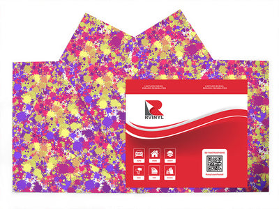 pretty waste paint splatter Craft Vinyl Sheet Pack