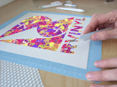 pretty waste paint splatter Easy Weed Craft Vinyl