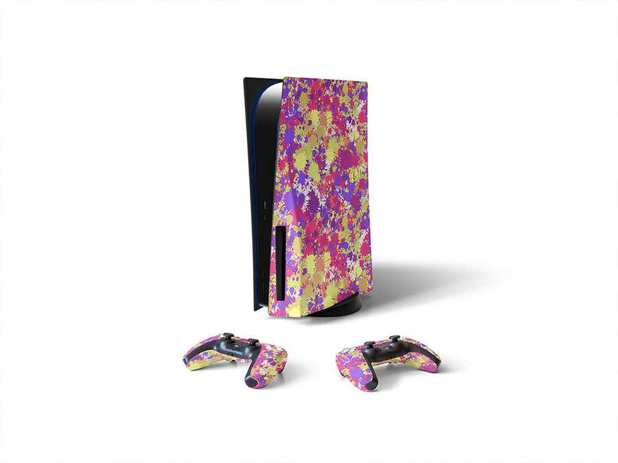 pretty waste paint splatter Sony PS5 DIY Skin