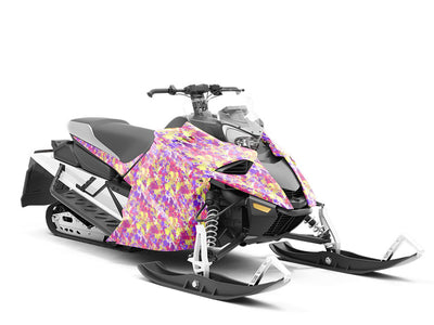 Pretty Waste Paint Splatter Custom Wrapped Snowmobile