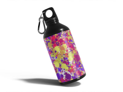 pretty waste paint splatter Water Bottle DIY Stickers