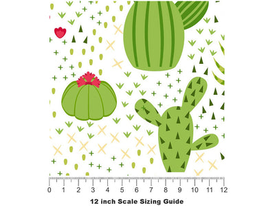 Prickly Pears Cacti Vinyl Film Pattern Size 12 inch Scale~Rwraps Prickly Pears Cacti Sizing Chart~2