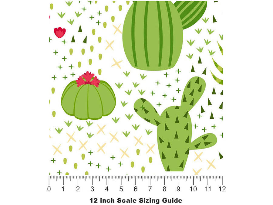 Prickly Pears Cacti Vinyl Film Pattern Size 12 inch Scale~Rwraps Prickly Pears Cacti Sizing Chart~2