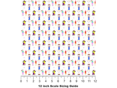 Pride Month Americana Vinyl Film Pattern Size 12 inch Scale~Rwraps Pride Month Americana Sizing Chart~3