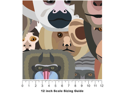 Primate Promenade Primate Vinyl Film Pattern Size 12 inch Scale~Rwraps Primate Promenade Primate Sizing Chart~2