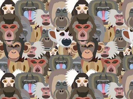 Primate Promenade Primate Vinyl Wrap Pattern~Rwraps Series 914 Digitally Printed Vinyl Wrap~0