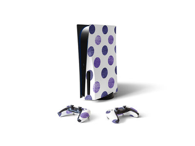 prime purple polka dot Sony PS5 DIY Skin