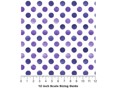 Prime Purple Polka Dot Vinyl Film Pattern Size 12 inch Scale~Rwraps Prime Purple Polka Dot Sizing Chart~2
