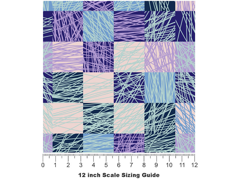 Prince Charming Mosaic Vinyl Film Pattern Size 12 inch Scale~Rwraps Prince Charming Mosaic Sizing Chart~2
