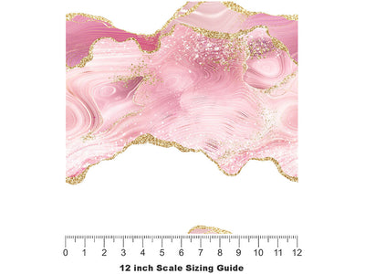 Princess Blush Gemstone Vinyl Film Pattern Size 12 inch Scale~Rwraps Princess Blush Gemstone Sizing Chart~2