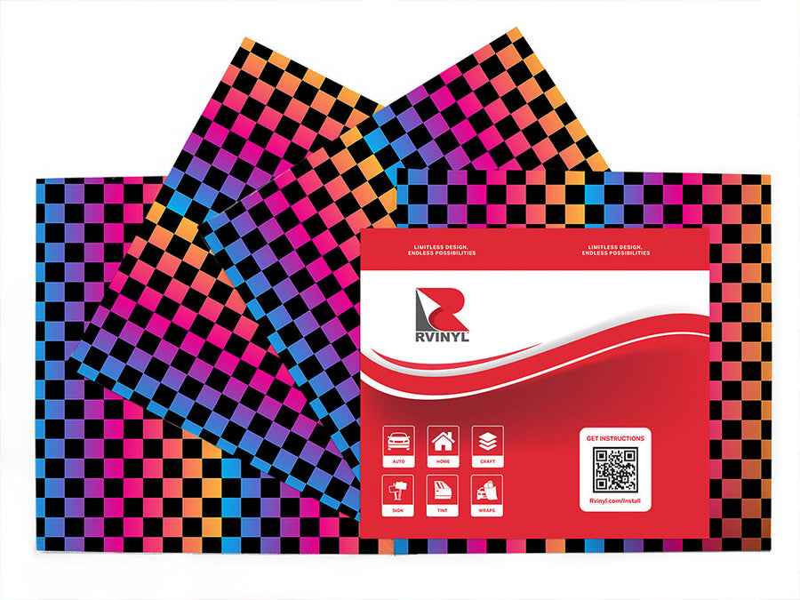 prism checkered Craft Vinyl Sheet Pack