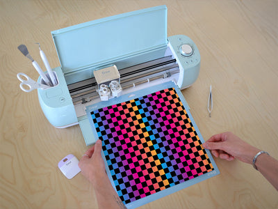 prism checkered Cricut Compatible Vinyl