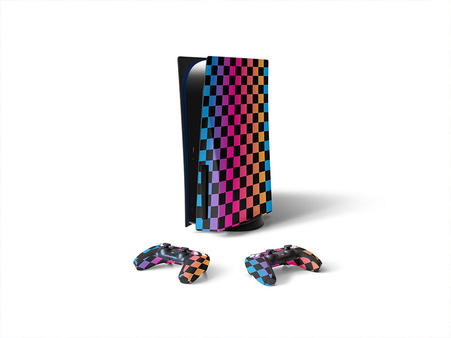 prism checkered Sony PS5 DIY Skin