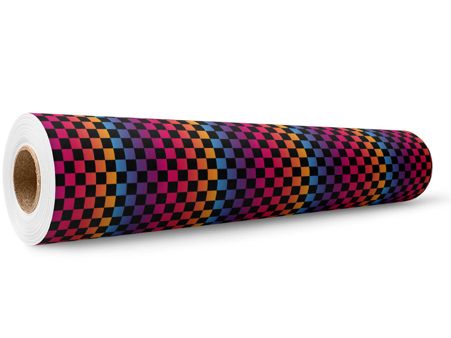Prism Checkered Wrap Film Wholesale Roll~Rwraps Series 914 Digitally Printed Vinyl Roll~6