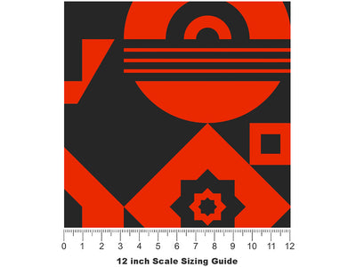 Prismatic Legacy Mosaic Vinyl Film Pattern Size 12 inch Scale~Rwraps Prismatic Legacy Mosaic Sizing Chart~2
