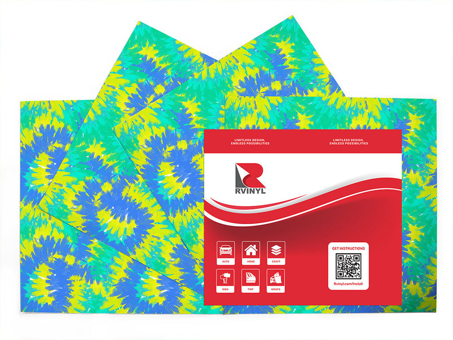 prismatic playground tie dye Craft Vinyl Sheet Pack