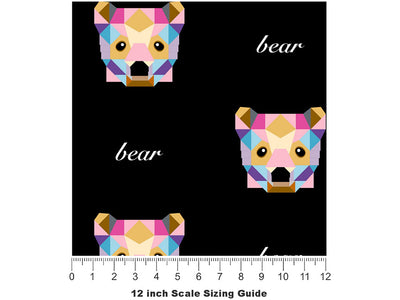 Prismatic Wanderer Animal Vinyl Film Pattern Size 12 inch Scale~Rwraps Prismatic Wanderer Animal Sizing Chart~2