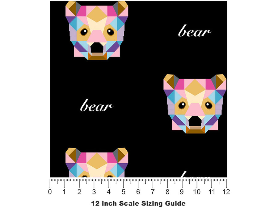 Prismatic Wanderer Animal Vinyl Film Pattern Size 12 inch Scale~Rwraps Prismatic Wanderer Animal Sizing Chart~2
