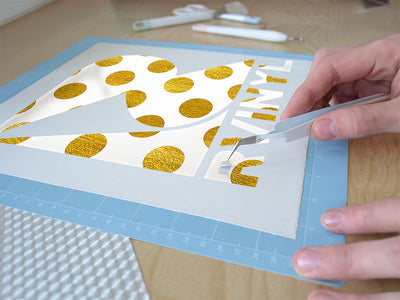 proceed with caution polka dot Easy Weed Craft Vinyl