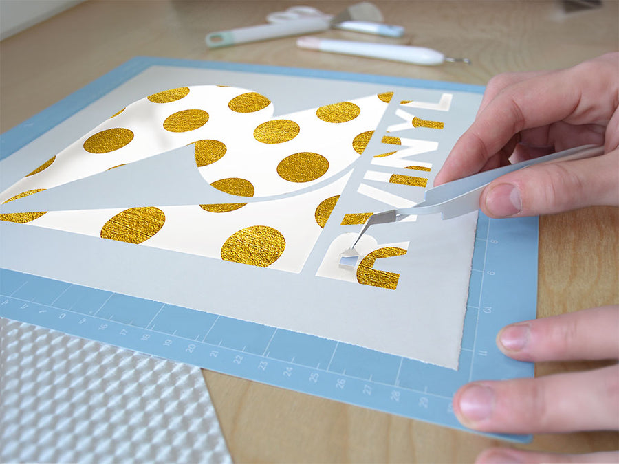 proceed with caution polka dot Easy Weed Craft Vinyl