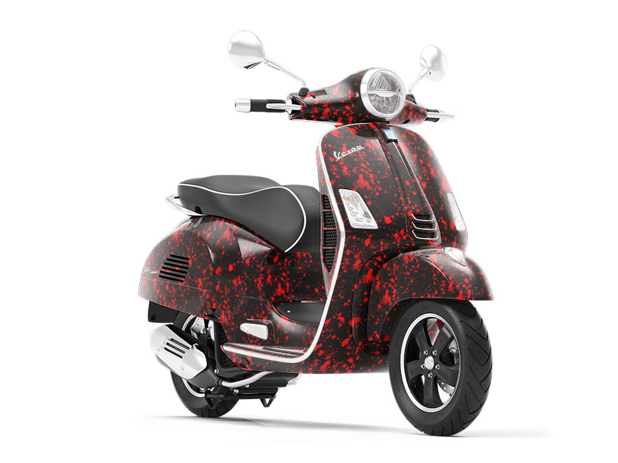 Profondo Rosso Paint Splatter Vespa Scooter Wrap Film