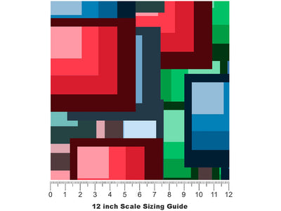 Programming Error Mosaic Vinyl Film Pattern Size 12 inch Scale~Rwraps Programming Error Mosaic Sizing Chart~2