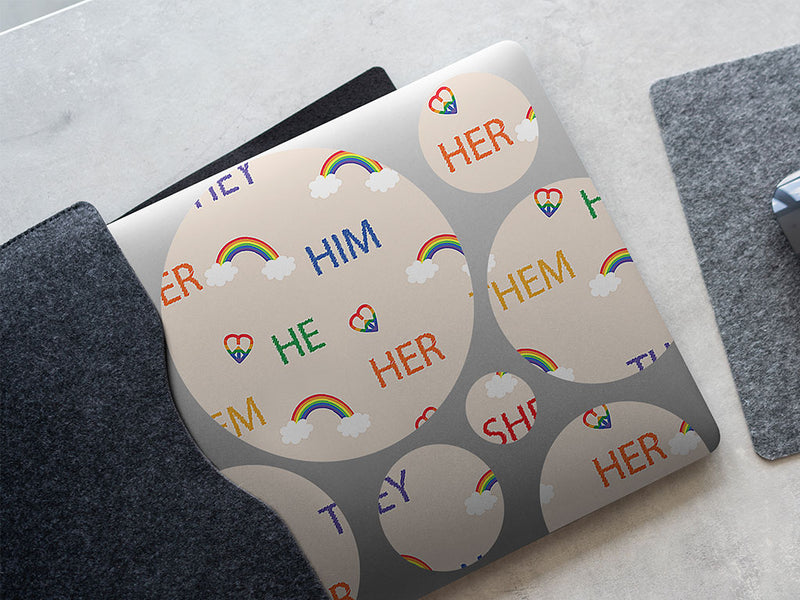 pronoun practice  DIY Laptop Stickers