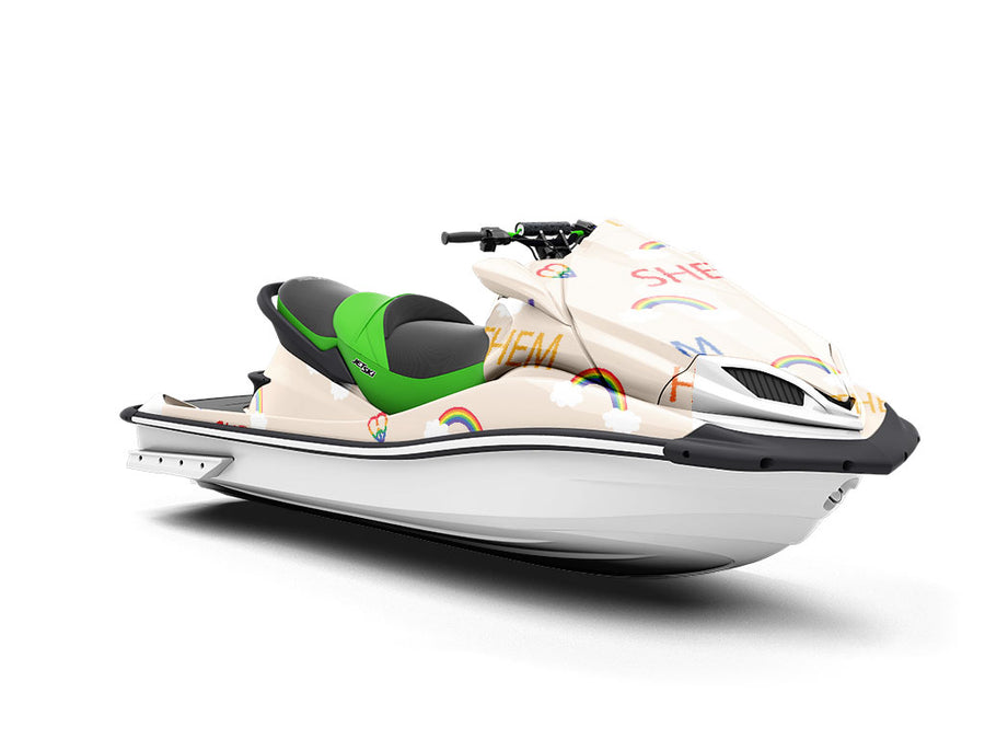 Pronoun Practice Americana Jet Ski Vinyl Customized Wrap