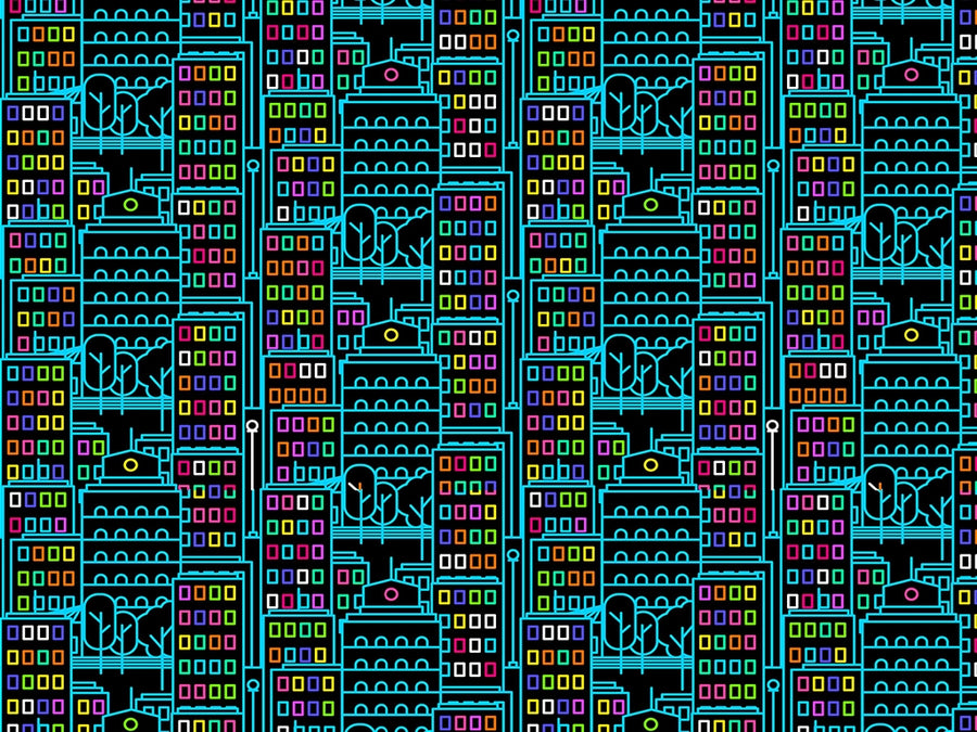 Proud Urbanite Cityscape Vinyl Wrap Pattern~Rwraps Series 914 Digitally Printed Vinyl Wrap~0