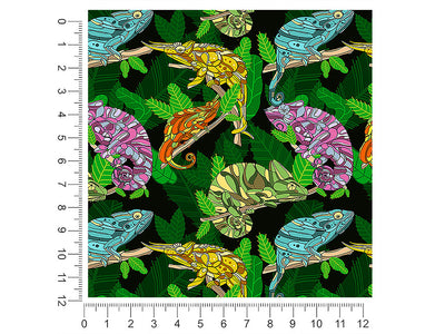 psychedelic chameleons animal 1ft x 1ft Craft Sheets
