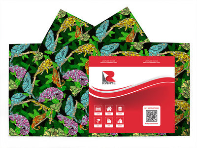 psychedelic chameleons animal Craft Vinyl Sheet Pack