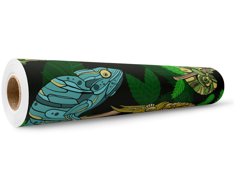 Psychedelic Chameleons Reptile Wrap Film Wholesale Roll~Rwraps Series 914 Digitally Printed Vinyl Roll~5