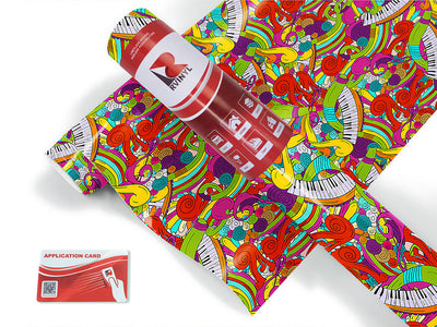 psychedelic chords music Craft Vinyl Roll
