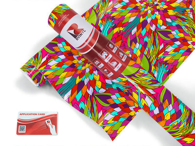 psychedelic flashback floral Craft Vinyl Roll