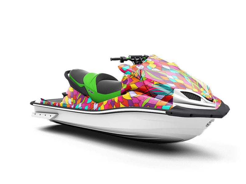 Psychedelic Flashback Floral Jet Ski Vinyl Customized Wrap