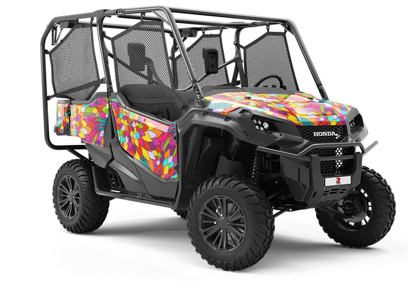 Psychedelic Flashback Floral Utility Vehicle Vinyl Wrap
