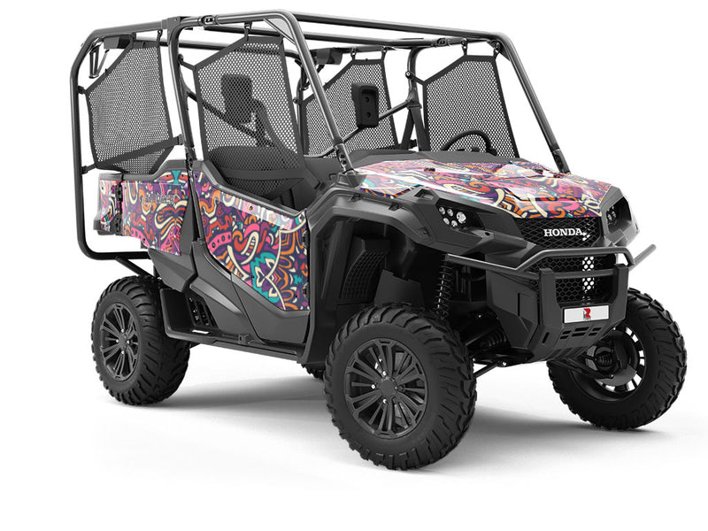 Psychedelic Gosper Mandala Utility Vehicle Vinyl Wrap
