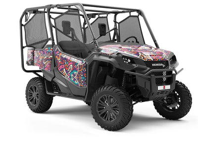Psychedelic Gosper Mandala Utility Vehicle Vinyl Wrap