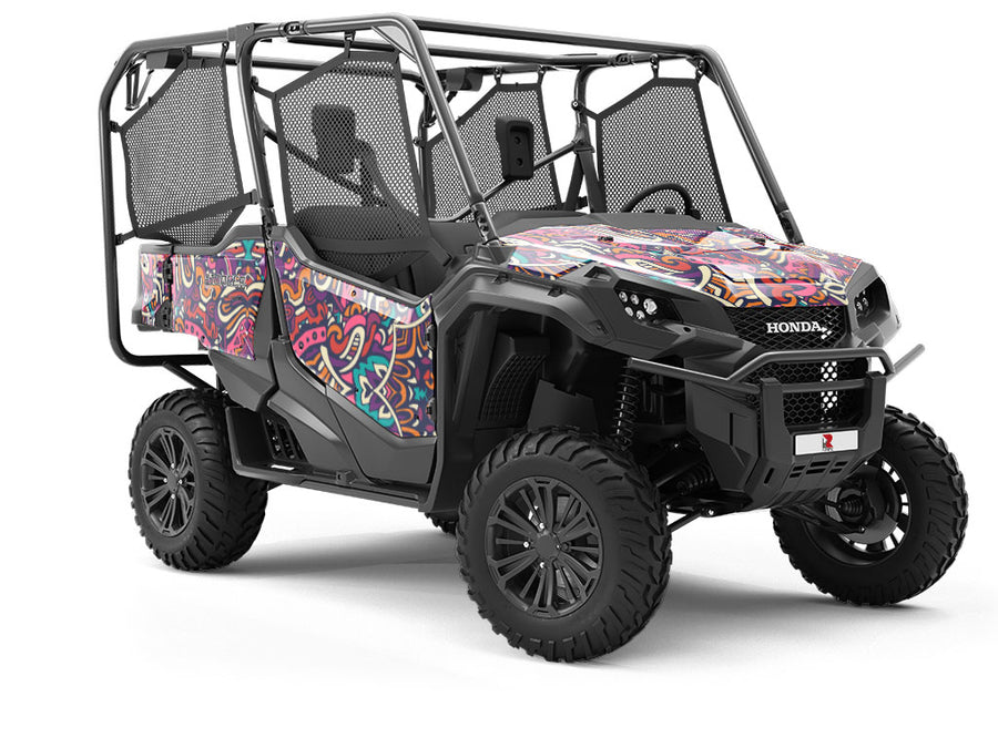 Psychedelic Gosper Mandala Utility Vehicle Vinyl Wrap