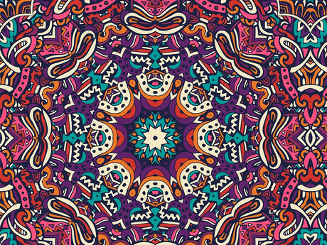 Psychedelic Gosper Mandala Vinyl Wrap Pattern~Rwraps Series 914 Digitally Printed Vinyl Wrap~0