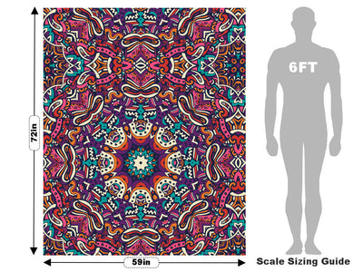 Psychedelic Gosper Mandala Vehicle Wrap Scale~Rwraps Series 914 Psychedelic Gosper Mandala Measurements~1