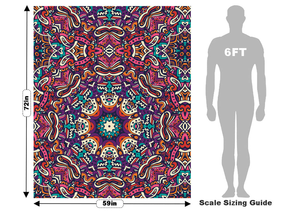 Psychedelic Gosper Mandala Vehicle Wrap Scale~Rwraps Series 914 Psychedelic Gosper Mandala Measurements~1