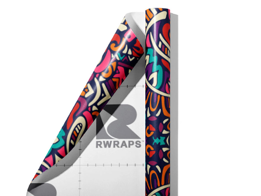 Psychedelic Gosper Mandala Wrap Film Sheets~Rwraps Series 914 Psychedelic Gosper Mandala Scrolled Sheet~3