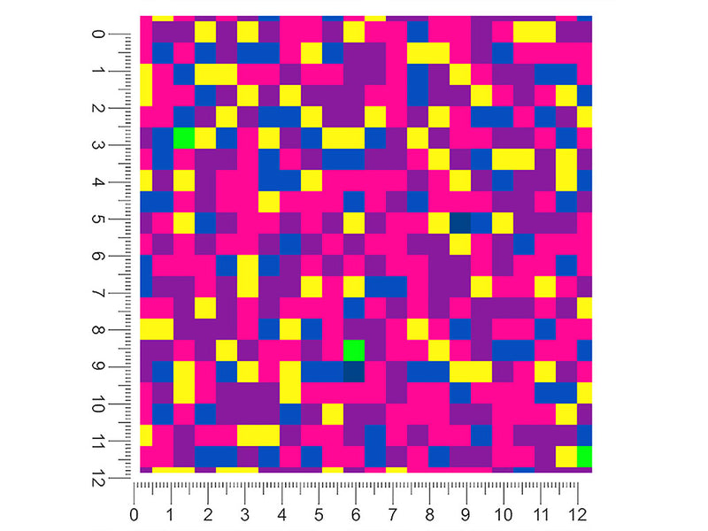 psychedelic phlox pixel 1ft x 1ft Craft Sheets