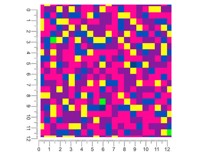 psychedelic phlox pixel 1ft x 1ft Craft Sheets